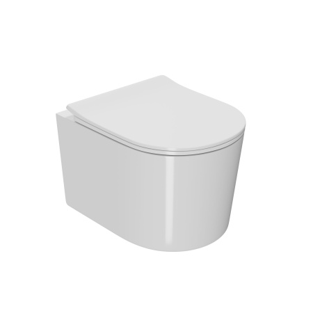 Унитаз подвесной безободковый Bau Hotel PRO, быстросъемное сиденье микролифт