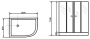 Душевой уголок BAU Dream Hit с поддоном 120x85х195, прозрачное закаленное стекло, хромированный профиль, правая