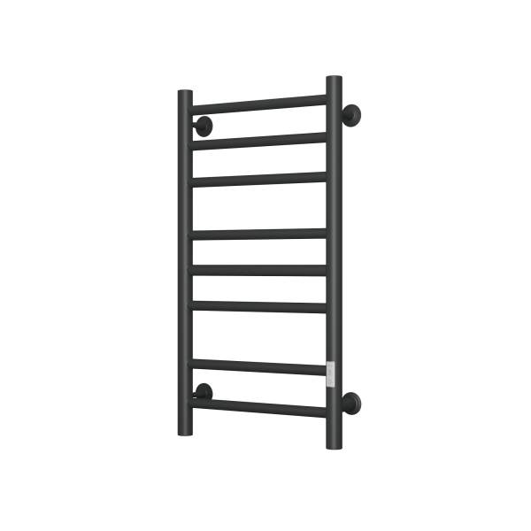 Полотенцесушитель электрический Маргроид BAU В10 40х80, П8 (3+3+2) с таймером справа, черный матовый RAL 9005