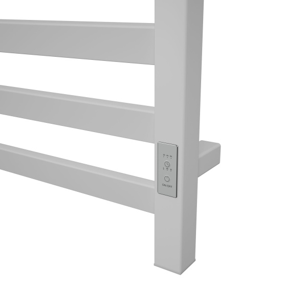 Полотенцесушитель электрический профильный BAU Hotel Veer 50х100, 10 планок, универсальный, белый полуматовый