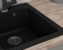 Мойка для кухни BAU Stil Black coal 42х50, выпуск с сифоном в комплекте, черный уголь