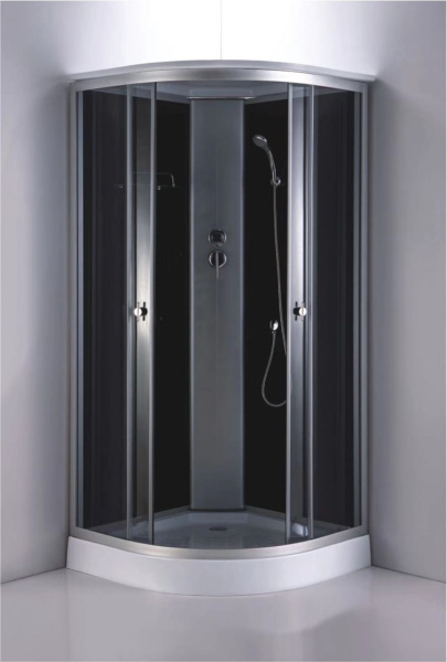 Душевая кабина BAU Dream Hit Black 100x100х215, прозрачное закаленное стекло, черная