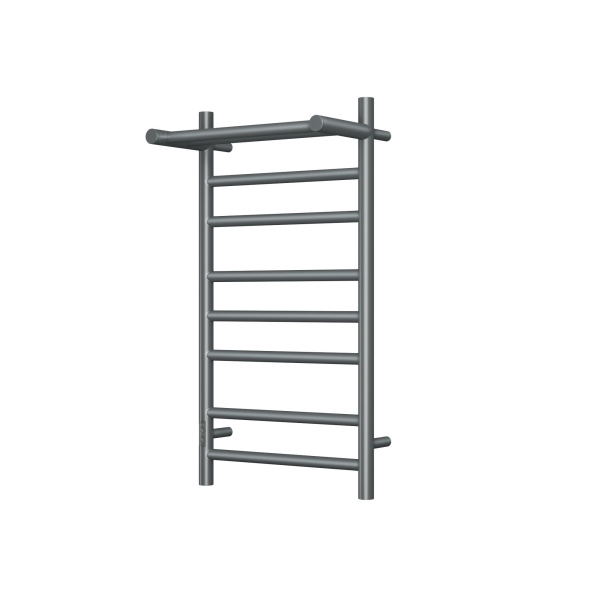 Полотенцесушитель электрический с полкой Маргроид BAU В10 40х80 Gun Grey П7 темно-серый металлик с таймером с таймером слева