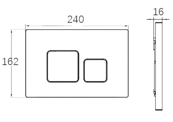 Кнопка смыва BAU Soul для инсталляции, хром Q00016