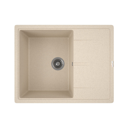 Мойка для кухни врезная кварцевая в комплекте с сифоном BAU Stil Sand 65х51, песочный