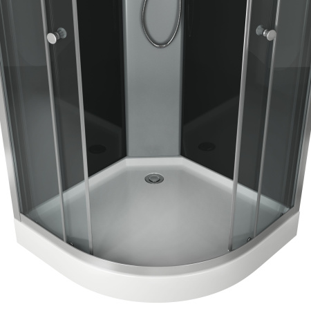 Душевая кабина BAU Dream 90x90х215, прозрачное закаленное стекло, черная