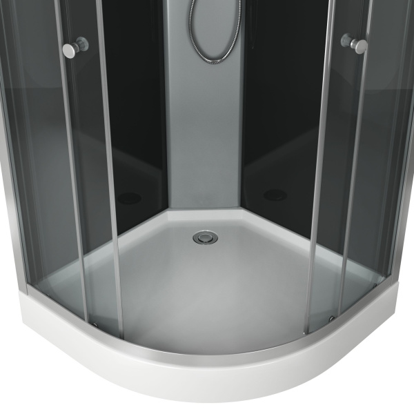 Душевая кабина BAU Dream 90x90х215, прозрачное закаленное стекло, черная