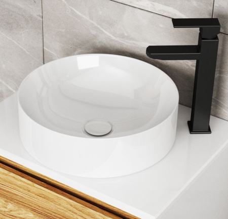 Раковина накладная круглая BAU Dream D41, белая