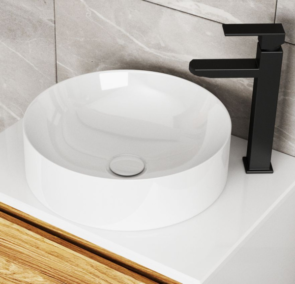 Раковина накладная круглая BAU Dream D41, белая