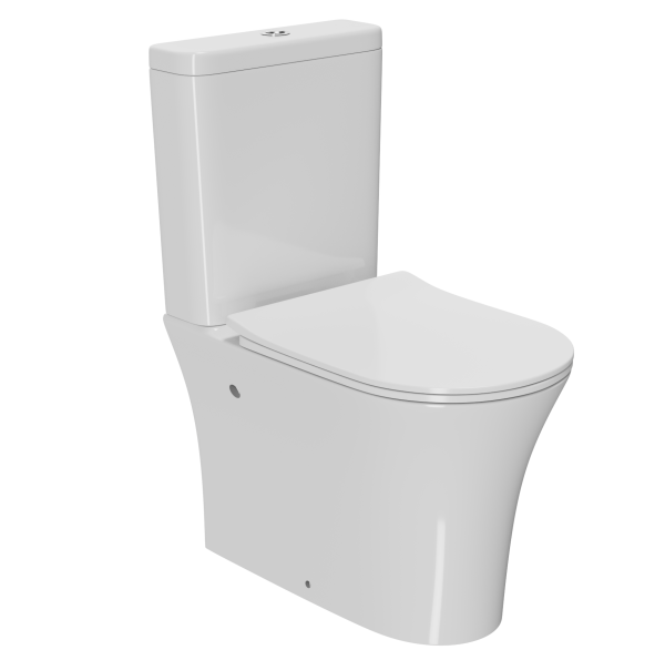 Унитаз напольный безободковый Bau Spectrum LUX, быстросъемное тонкое сиденье дюропласт микролифт