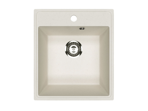 Мойка для кухни BAU Stil Pro 43х49, без выпуска, белый песок