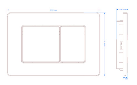 Кнопка смыва BAU Light антивандальная для инсталляции IDEAL, нержавеющая сталь золото E00108