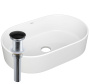 Раковина накладная овальная BAU Nimb 56х36, белая + выпуск клик-клак, черный