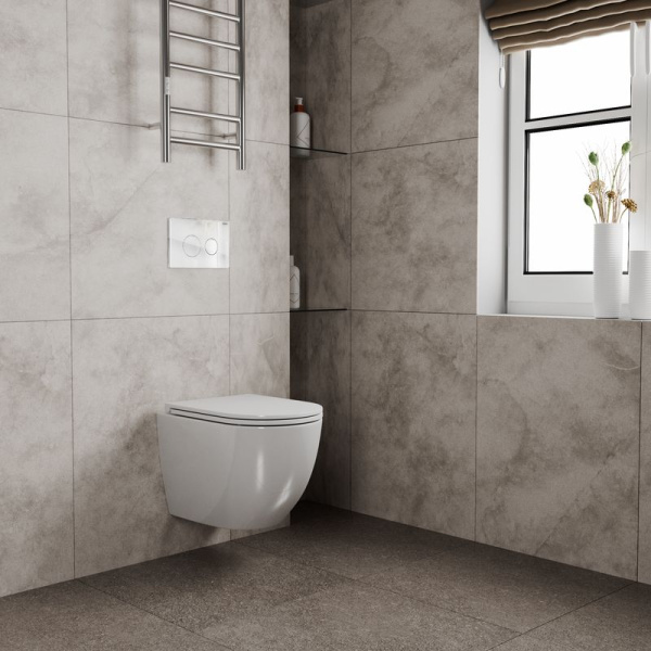 Комплект BAU 6 в 1: инсталляция BAU PRO, унитаз подвесной торнадо Bau Dream Hurricane-2, сиденье дюропласт микролифт, клавиша из стекла Dream, белая