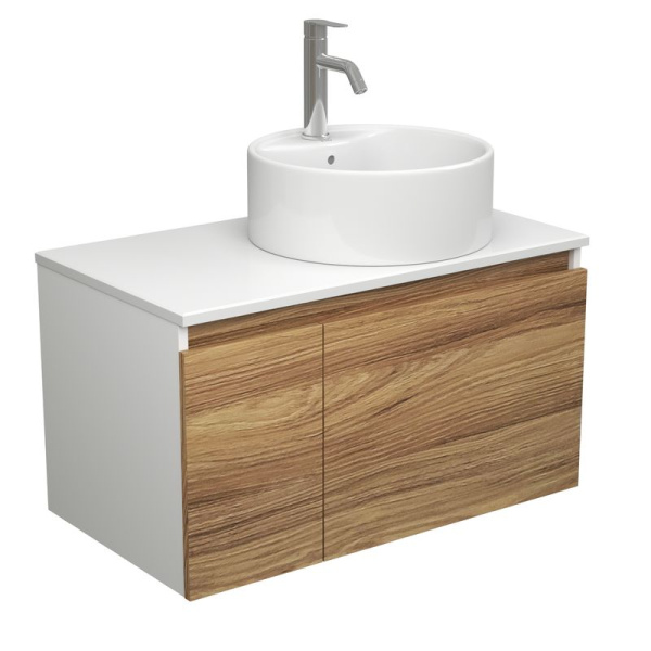 Комплект для ванной, 3 предмета (тумба Bau Dream Blackwood 80 + раковина BAU Element D40, с отверстием под смеситель, белая, смеситель Dream)