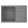 Мойка для кухни оборачиваемая с крылом BAU Stil Gray stone 75х50, выпуск с сифоном в комплекте, серый камень
