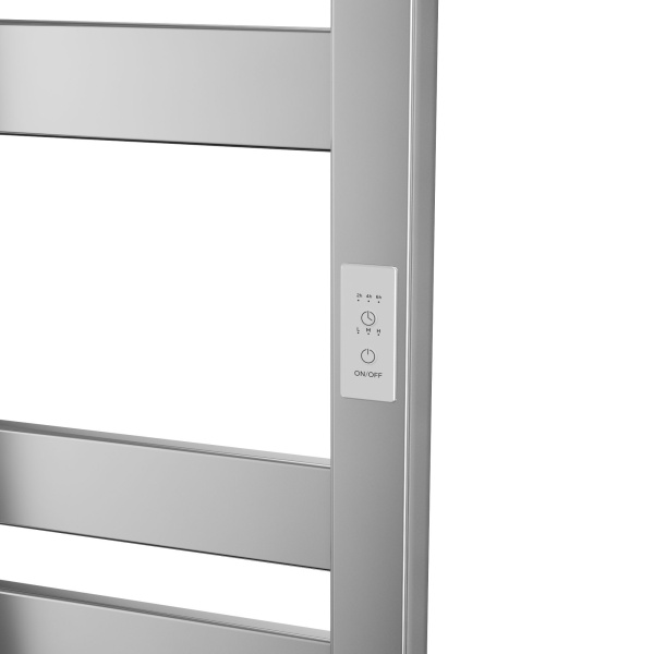 Полотенцесушитель дизайнерский электрический, профильный BAU Elite 50х100, 10 планок, универсальный, нерж. сталь полированная