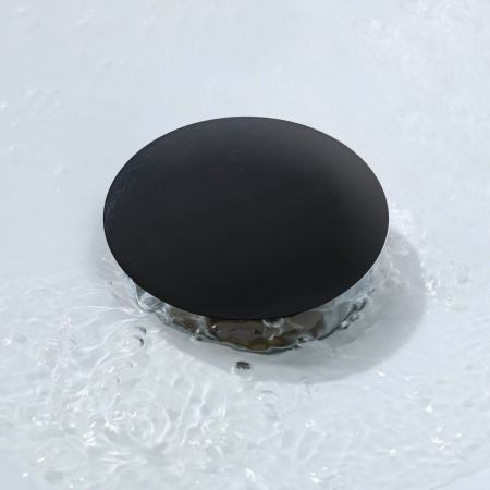 Раковина накладная со смесителем и выпуском (прямоугольная BAU 48х37 белая + смеситель Cerama Black, выпуск клик-клак черный)