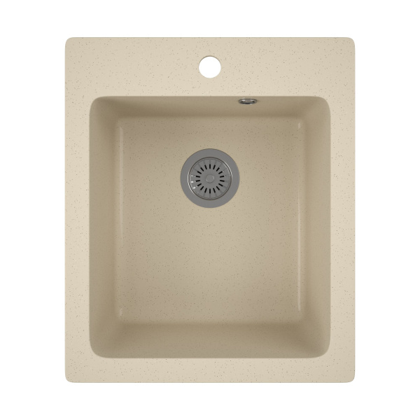Мойка для кухни BAU Stil Sand 42х50, выпуск с сифоном в комплекте, бежевый песок