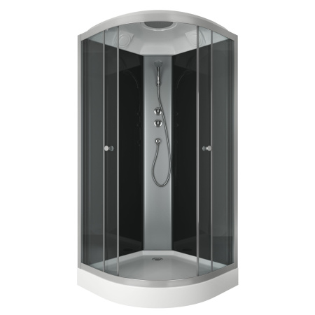 Душевая кабина BAU Dream 90x90х215, прозрачное закаленное стекло, черная
