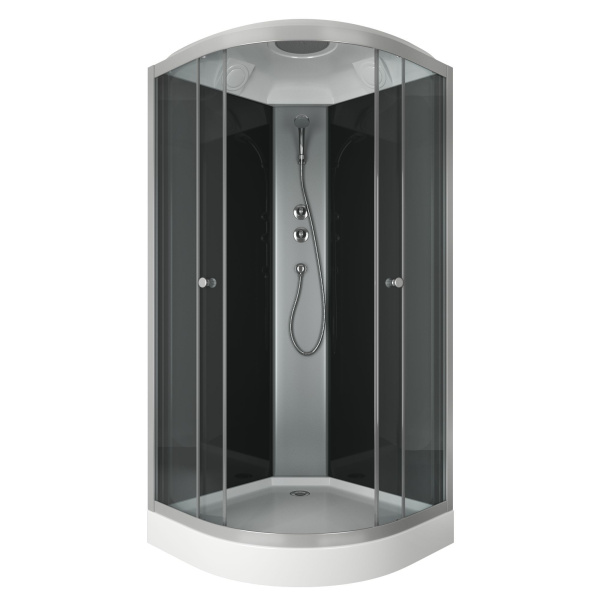 Душевая кабина BAU Dream 90x90х215, прозрачное закаленное стекло, черная