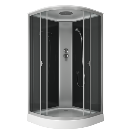 Душевая кабина BAU Dream Hit Black 90x90х215, прозрачное закаленное стекло, черная