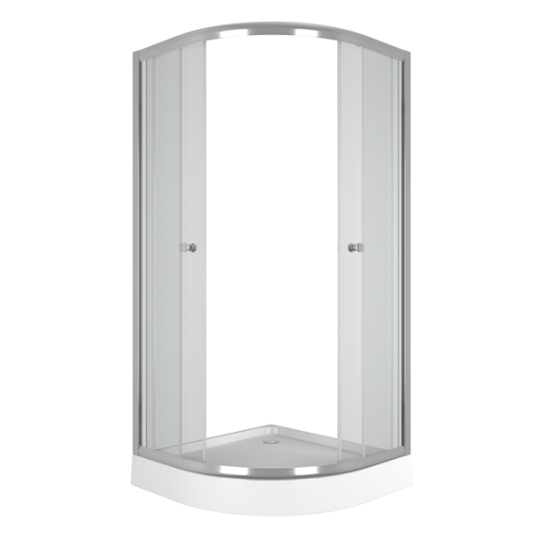 Душевой уголок BAU Dream Hit с поддоном 90x90х195, прозрачное закаленное стекло, хромированный профиль