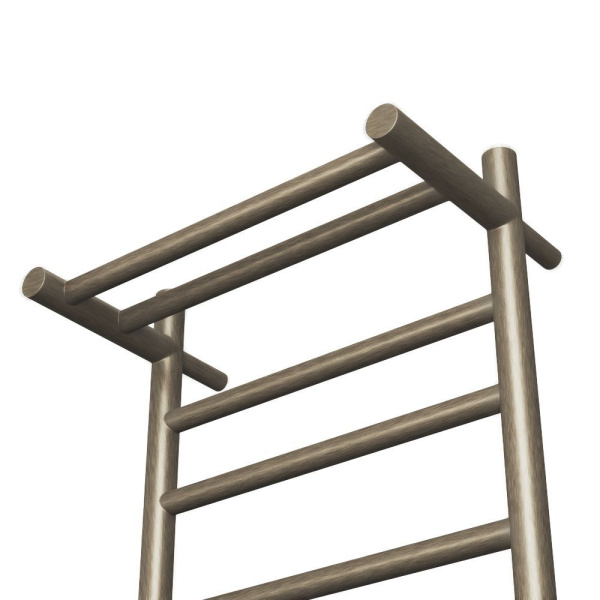 Полотенцесушитель электрический с полкой BAU Stil Shelf 40х80, 7 планок, универсальный, антикварная бронза