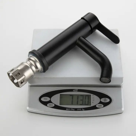 Раковина накладная прямоугольная BAU 48х37, с отв. под смеситель, белая + смеситель Dream Black и выпуск клик-клак черный