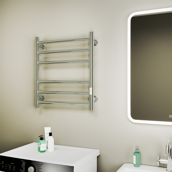 Полотенцесушитель электрический Маргроид BAU В10 50х60, П6 (3+3) с таймером справа, скрытый монтаж