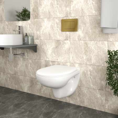 Унитаз подвесной безободковый Bau Novo, быстросъемное сиденье микролифт