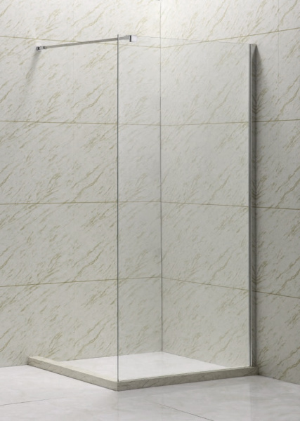 Душевая перегородка BAU Stil 190х120 см прозрачное стекло 6 мм, хромированный профиль