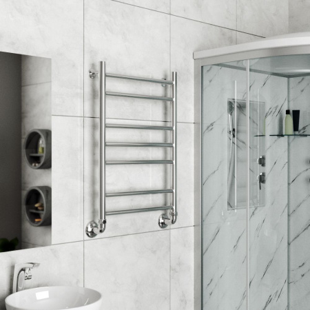 Полотенцесушитель водяной Маргроид BAU В10 50х80, П7 (2+3+2) нижнее подключение 50, хром