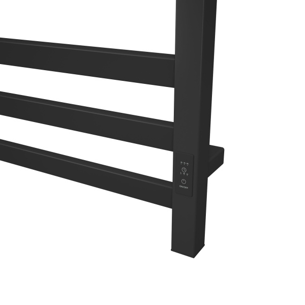 Полотенцесушитель электрический профильный BAU Hotel Veer 50х100, 10 планок, универсальный, черный матовый RAL 9005