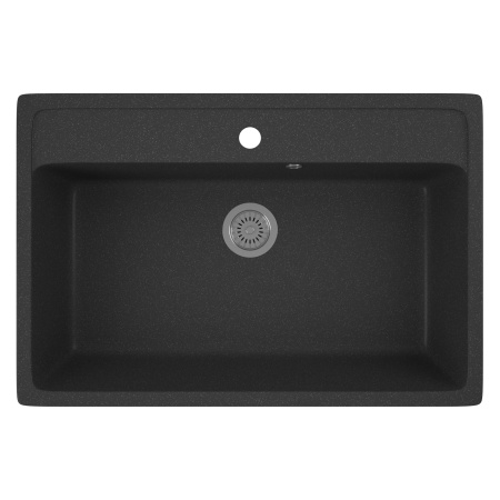 Мойка для кухни BAU Stil Black stone 76х51, выпуск с сифоном в комплекте, черный камень