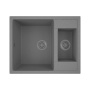 Мойка для кухни оборачиваемая, полуторная чаша BAU Stil Gray stone 60х50, выпуск с сифоном в комплекте, серый камень