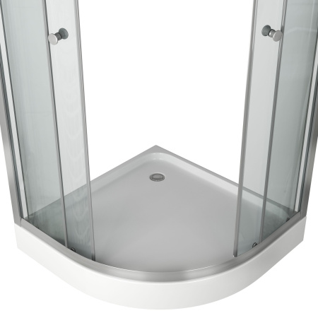 Душевой уголок BAU Dream с поддоном 90x90х195, прозрачное закаленное стекло 5 мм, хромированный профиль