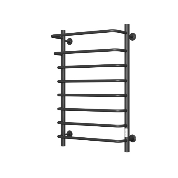 Полотенцесушитель электрический Маргроид BAU В8 Каскад 50х80, П8 с таймером справа, черный матовый RAL 9005
