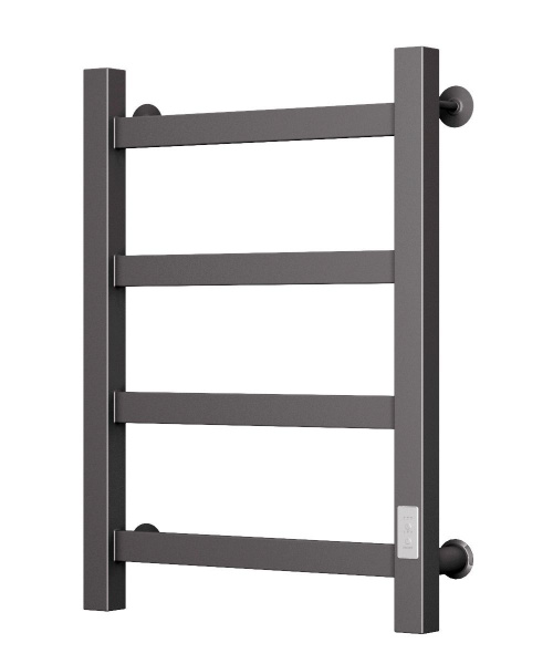 Полотенцесушитель электрический профильный Маргроид BAU Gun Grey В81/10 40х60, П4 темно-серый металлик с таймером, универсальное подключение