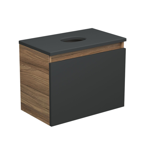 Тумба подвесная под раковину Bau Dream Blackwood 50, 1 ящик графит