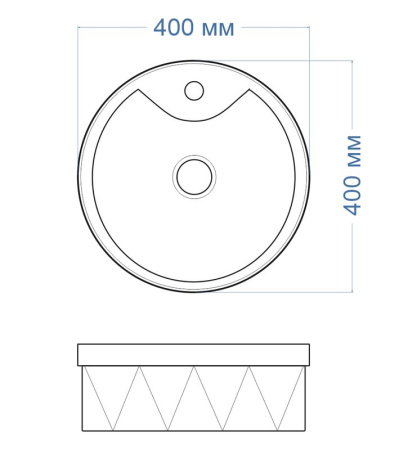Комплект для ванной, 4 предмета (Тумба подвесная Bau Blackwood 80 графит + Раковина BAU D40, с отв. под см-ль, Смеситель Hotel, нерж. сталь, выпуск)