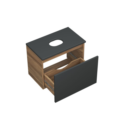Тумба подвесная под раковину Bau Dream Blackwood 50, 1 ящик графит