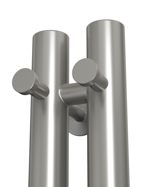 Полотенцесушитель, дизайн-радиатор электрический Маргроид BAU Inaro 120х6, 4 крючка, нержавеющая сталь, с таймером