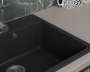 Мойка для кухни BAU Stil Black coal 56х50, выпуск с сифоном в комплекте, черный уголь