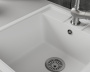 Мойка для кухни BAU Stil White snow 45х50, выпуск с сифоном в комплекте, белый снег