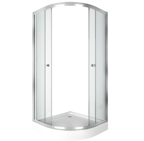 Душевой уголок BAU Dream с поддоном 90x90х195, прозрачное закаленное стекло 5 мм, хромированный профиль