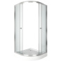 Душевой уголок BAU Dream с поддоном 90x90х195, прозрачное закаленное стекло 5 мм, хромированный профиль