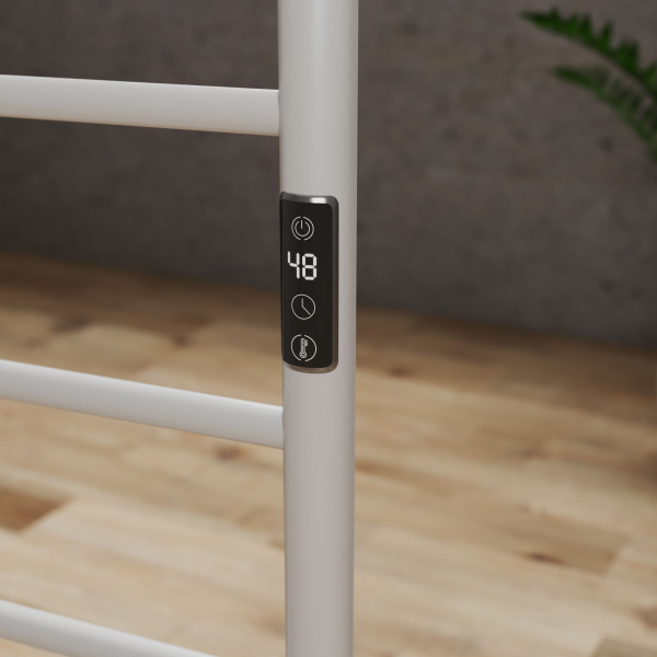 Полотенцесушитель дизайнерский электрический BAU Stil Floor White 90х50, белый матовый