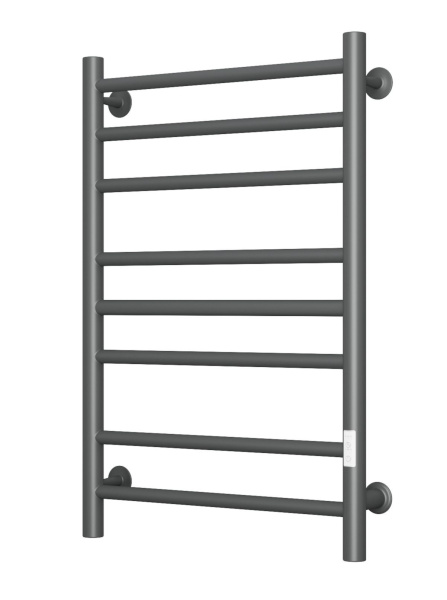 Полотенцесушитель электрический Маргроид BAU В10 Gun Grey 50х80, П8 темно-серый металлик с таймером с таймером справа