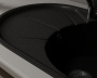 Мойка для кухни оборачиваемая овальная BAU Nimb Black stone 75х48, выпуск с сифоном в комплекте, черный камень